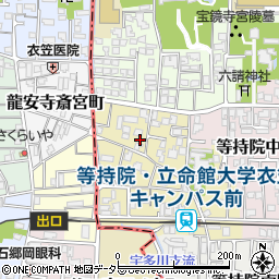 京都府京都市北区等持院西町58-16周辺の地図