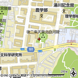 京都大学　理学研究科学部・教務掛周辺の地図