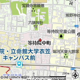 京都府京都市北区等持院中町1-9周辺の地図