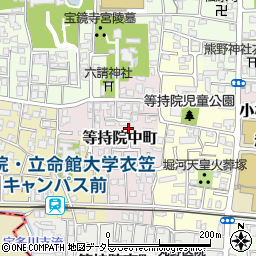 京都府京都市北区等持院中町1-10周辺の地図