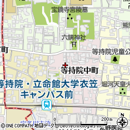 京都府京都市北区等持院中町18周辺の地図