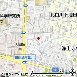 京都府京都市左京区北白川東久保田町54周辺の地図