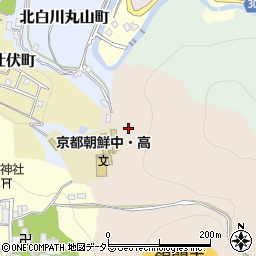 京都府京都市左京区北白川外山町周辺の地図