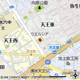 静岡県静岡市清水区天王東6-16周辺の地図