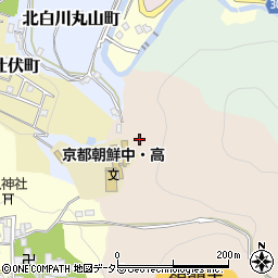 京都府京都市左京区北白川外山町周辺の地図