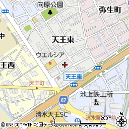 静岡県静岡市清水区天王東3-11周辺の地図