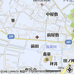 愛知県大府市長草町前屋敷6周辺の地図