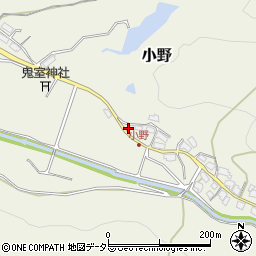 滋賀県蒲生郡日野町小野周辺の地図