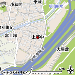 愛知県豊田市渡刈町（上郷中）周辺の地図