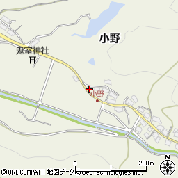 滋賀県日野町（蒲生郡）小野周辺の地図