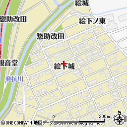 愛知県刈谷市泉田町絵下城周辺の地図