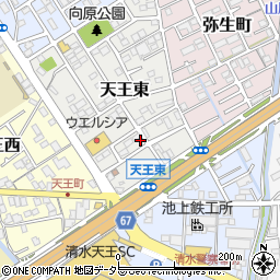 静岡県静岡市清水区天王東3-1周辺の地図