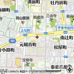 京都府京都市上京区西上善寺町205周辺の地図