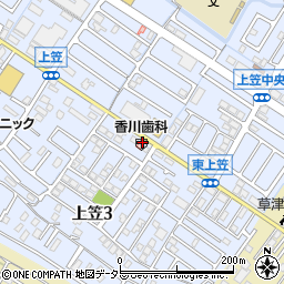 香川歯科医院周辺の地図
