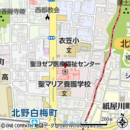 京都府京都市北区北野東紅梅町周辺の地図