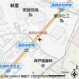 愛知県豊田市高岡本町秋葉周辺の地図