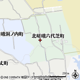 京都府京都市右京区北嵯峨六代芝町周辺の地図