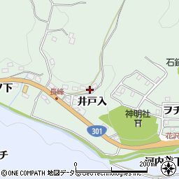 愛知県豊田市花沢町井戸入周辺の地図