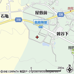 愛知県岡崎市奥殿町椰ノ谷下周辺の地図