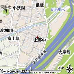 愛知県豊田市渡刈町上郷中38周辺の地図