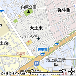 静岡県静岡市清水区天王東6-25周辺の地図