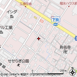滋賀県栗東市下鈎696周辺の地図