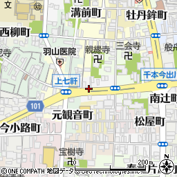 京都府京都市上京区西上善寺町周辺の地図