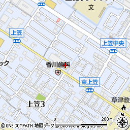 ダイソー草津上笠店周辺の地図