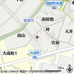 愛知県豊田市西田町畔周辺の地図