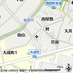 愛知県豊田市西田町（畔）周辺の地図