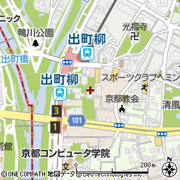 京大紅萌会・出町柳校周辺の地図