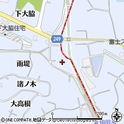 愛知県東海市荒尾町（雨堤）周辺の地図