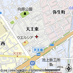 静岡県静岡市清水区天王東周辺の地図