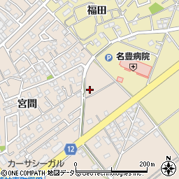 愛知県豊田市若林東町宮間周辺の地図