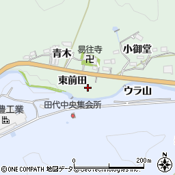 愛知県豊田市花沢町東前田周辺の地図