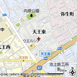 静岡県静岡市清水区天王東6-22周辺の地図