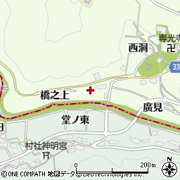 愛知県豊田市滝脇町橋之上周辺の地図