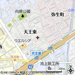 静岡県静岡市清水区天王東5-5周辺の地図