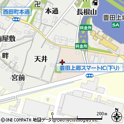 愛知県豊田市永覚町中長根3周辺の地図