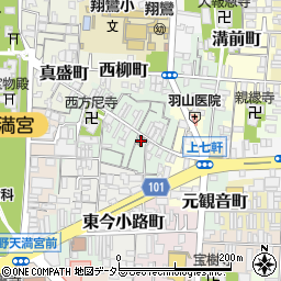 京都北野郵便局周辺の地図
