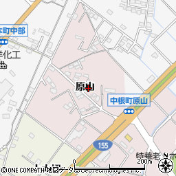 愛知県豊田市中根町（原山）周辺の地図