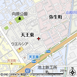 静岡県静岡市清水区天王東5-24周辺の地図