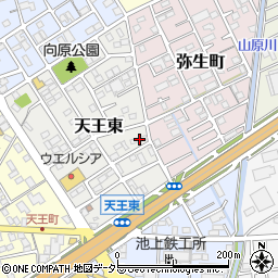 静岡県静岡市清水区天王東5-24周辺の地図