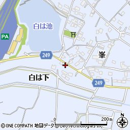 愛知県大府市長草町白は下周辺の地図