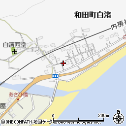 千葉県南房総市和田町白渚591周辺の地図