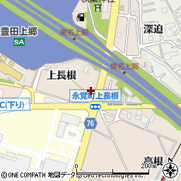 愛知県豊田市永覚町百間圦周辺の地図