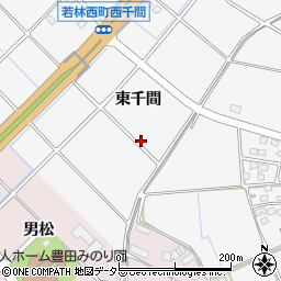 愛知県豊田市若林西町東千間周辺の地図
