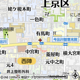 京都府京都市上京区有馬町203周辺の地図