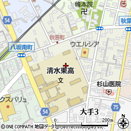静岡県静岡市清水区秋吉町周辺の地図