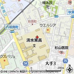 静岡県静岡市清水区秋吉町周辺の地図
